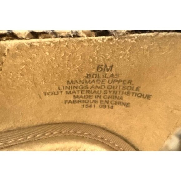 Bandolino Loafer Flats Women 6M Snakeskin Brown Slip On Leather - Picture 7 of 8